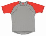 Code Zero Short Sleeve Shirt - Grey w/Red Shoulders