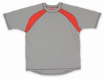 Code Zero Short Sleeve Shirt - Grey w/Red Stripes